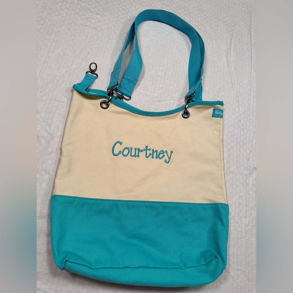 Stylish Two-Tone Thirty One Tote‎ Bag Courtney Aqua